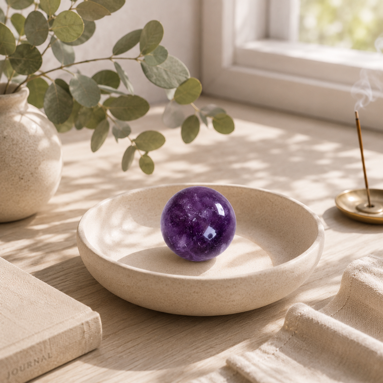 Velvet amethyst | In the depths of shimmering purple, find clarity and tranquility
