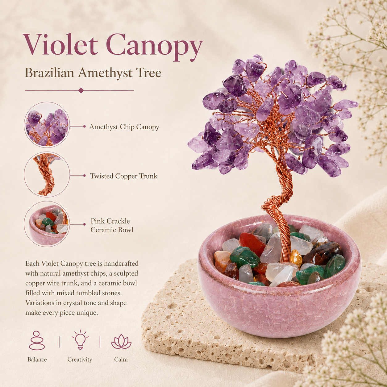 Violet canopy| Let tranquility grow slowly among the branches and leaves