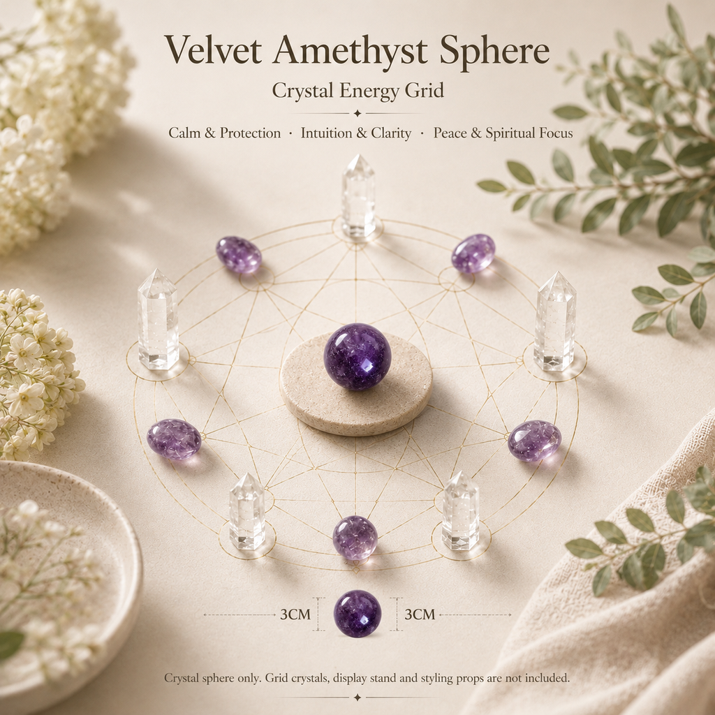 Velvet amethyst | In the depths of shimmering purple, find clarity and tranquility