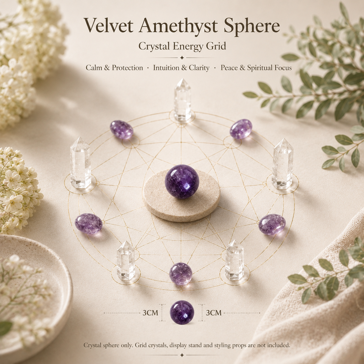 Velvet amethyst | In the depths of shimmering purple, find clarity and tranquility
