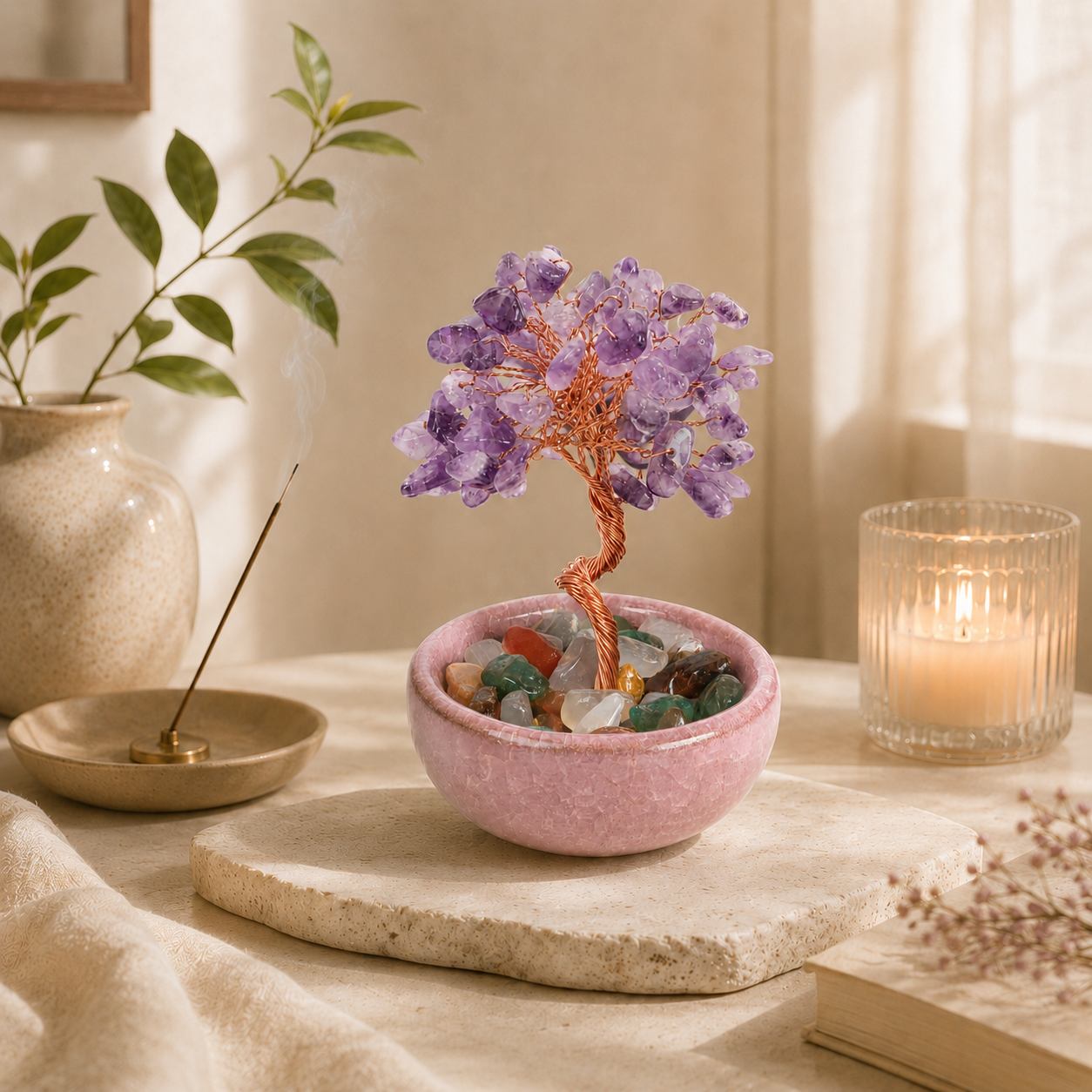 Violet canopy| Let tranquility grow slowly among the branches and leaves