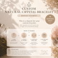 Custom Natural Crystal Bracelet | Deposit