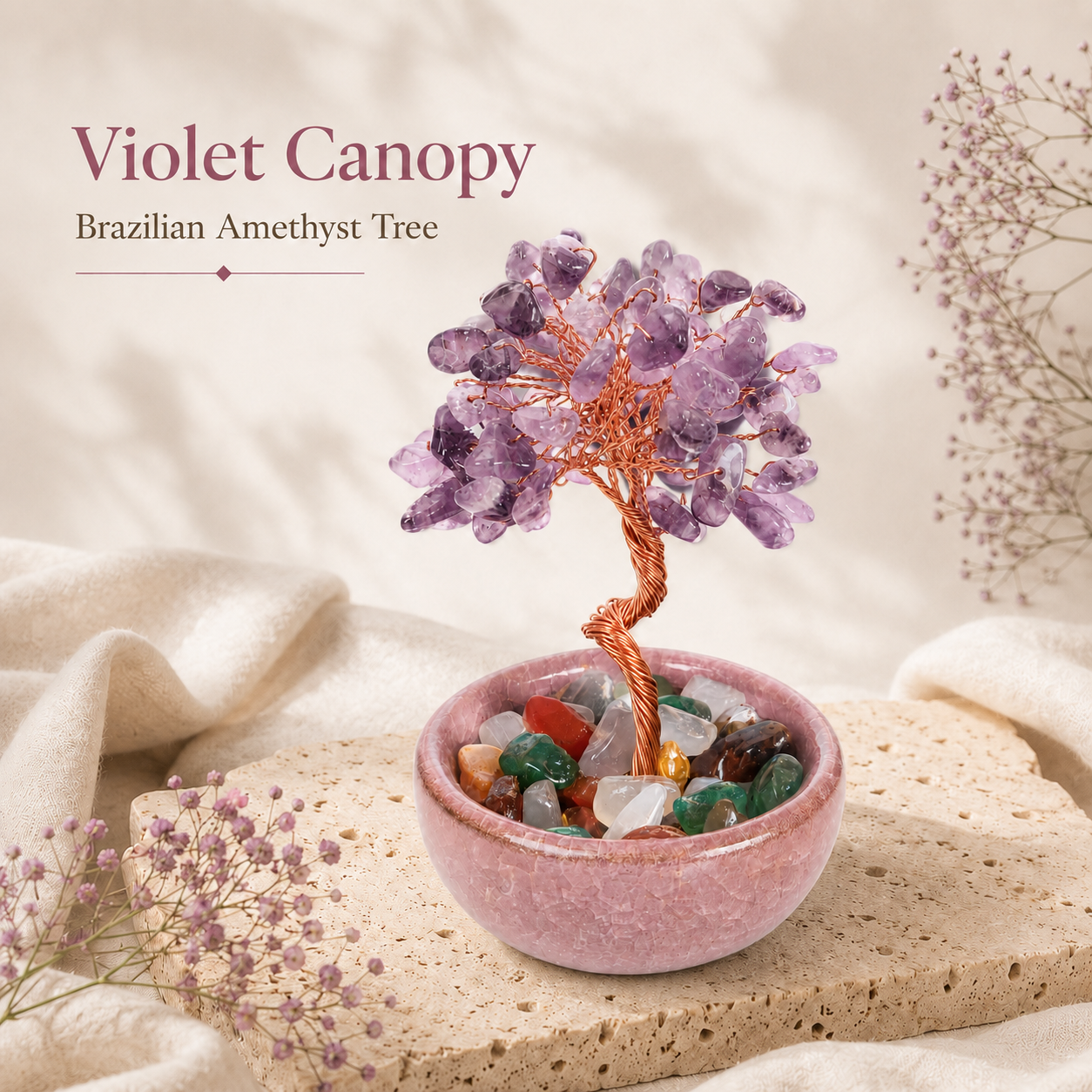 Violet canopy| Let tranquility grow slowly among the branches and leaves