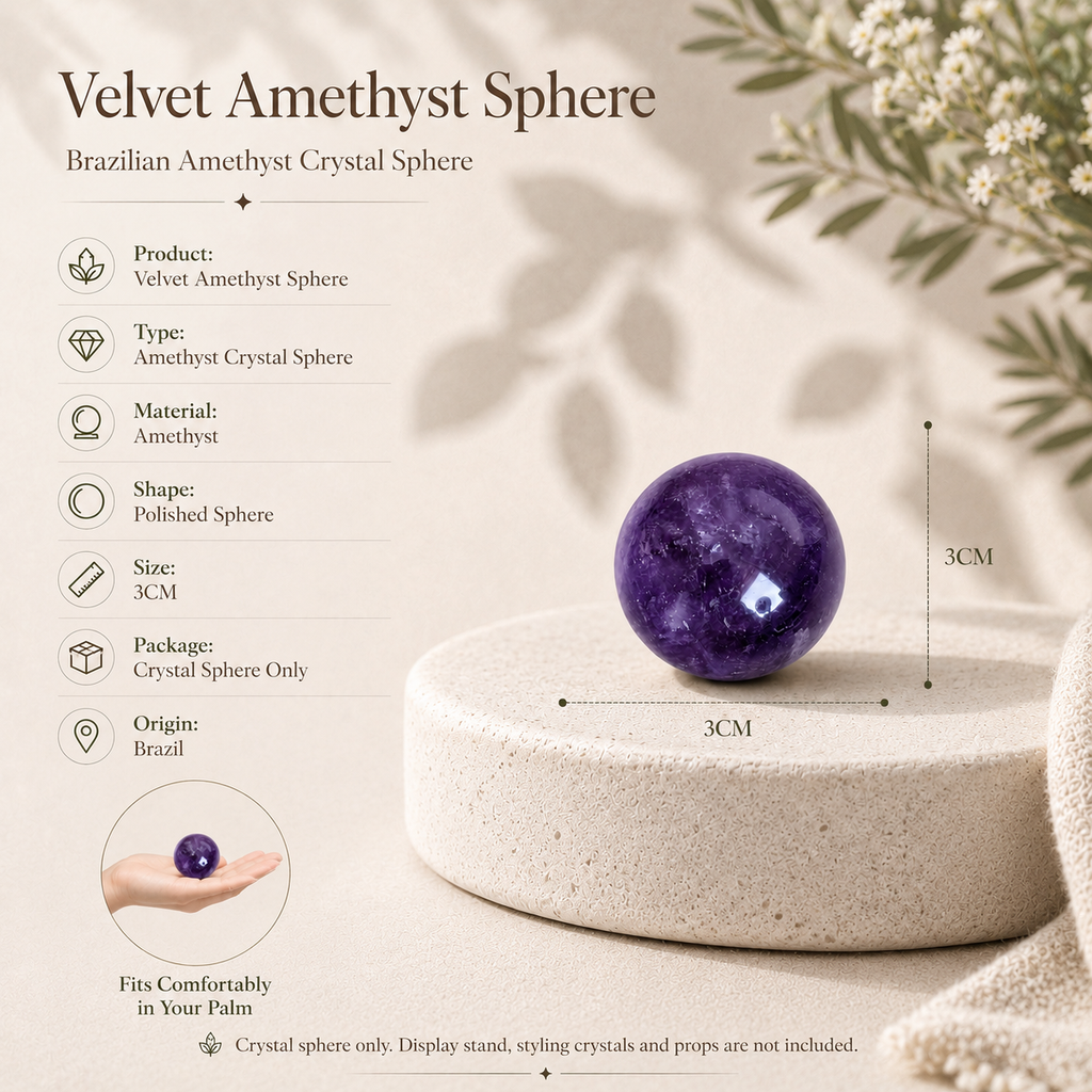 Velvet amethyst | In the depths of shimmering purple, find clarity and tranquility
